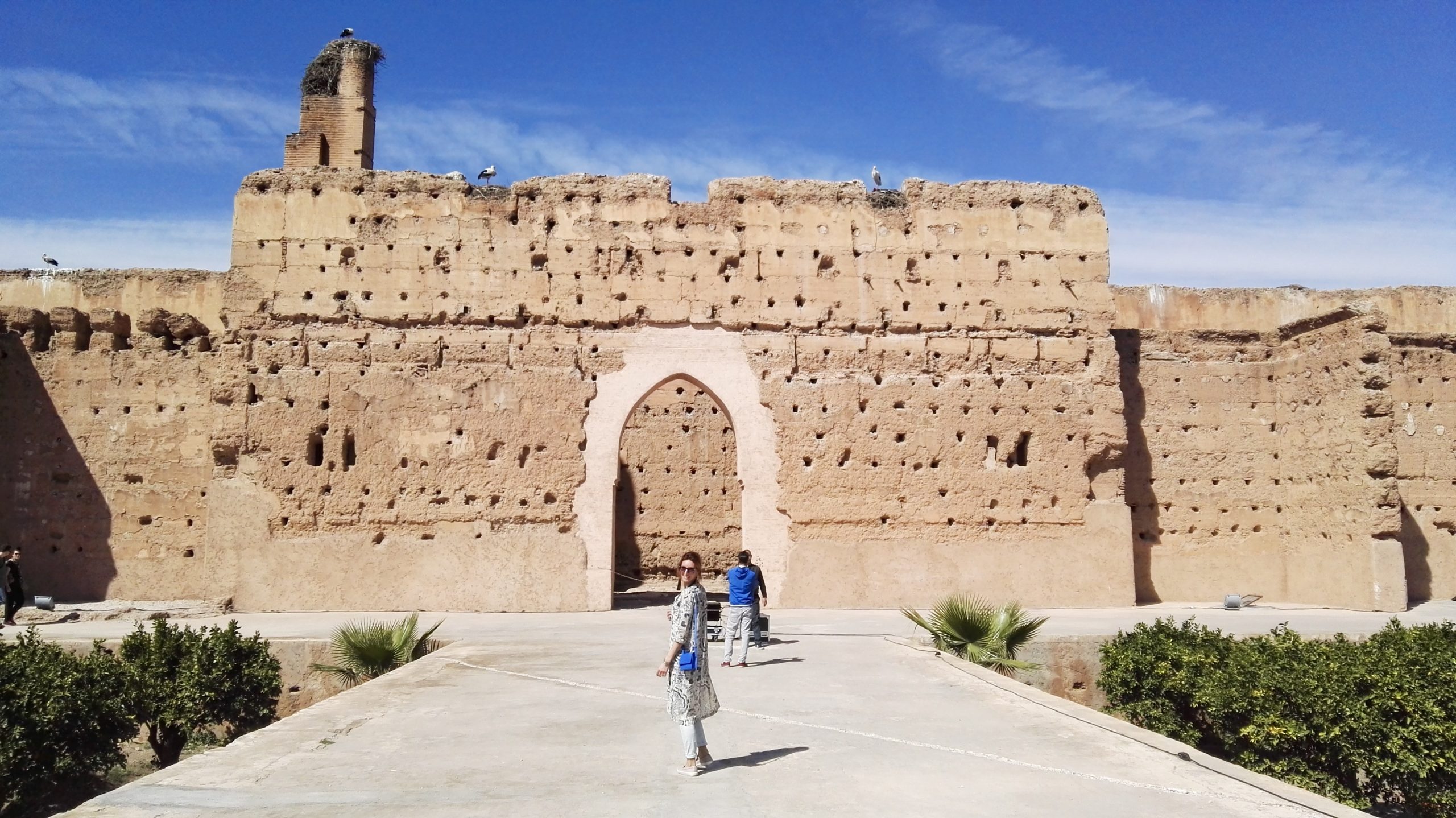 El Baddi palača, palace-Marrakech-ruševine-obzidje