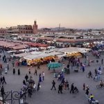 Jemma El Fna, trg, razgled, view, Marrakech, Maroko