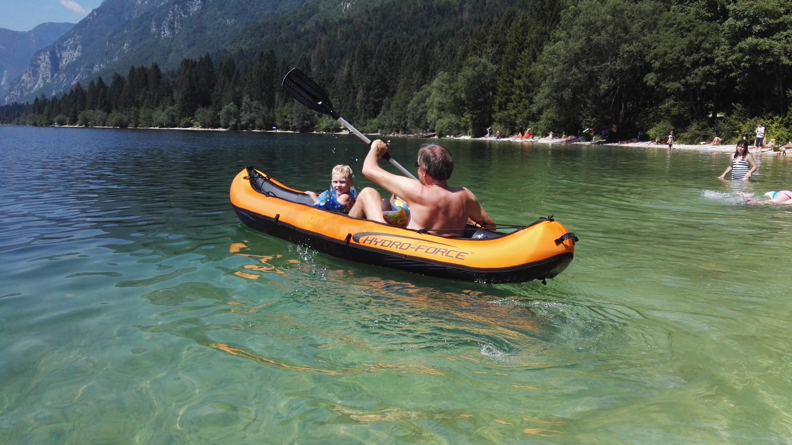 Bohinjsko jezero, veslanje in kopanje