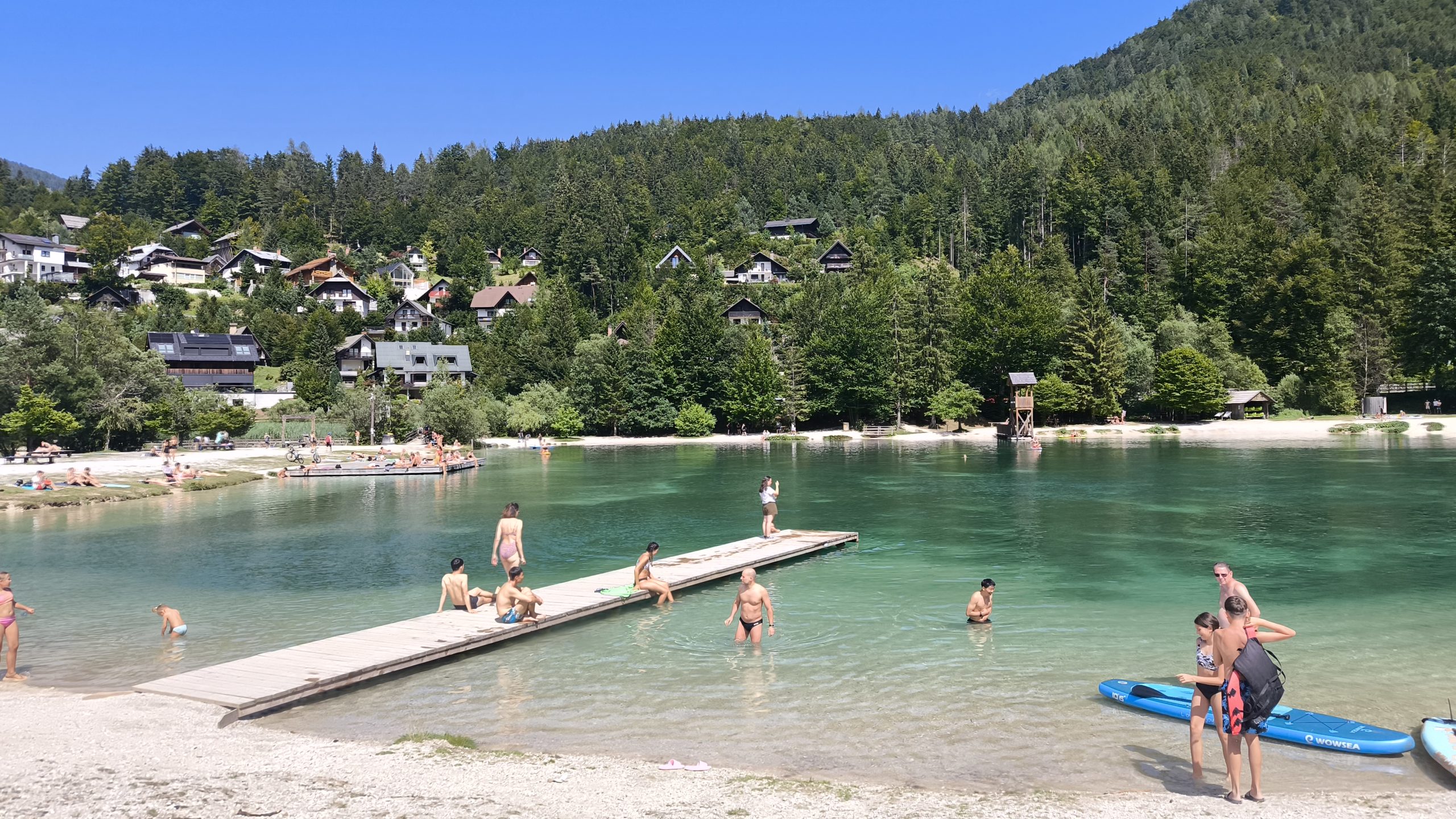 Jezero Jasna Kranjska Gora kopanje
