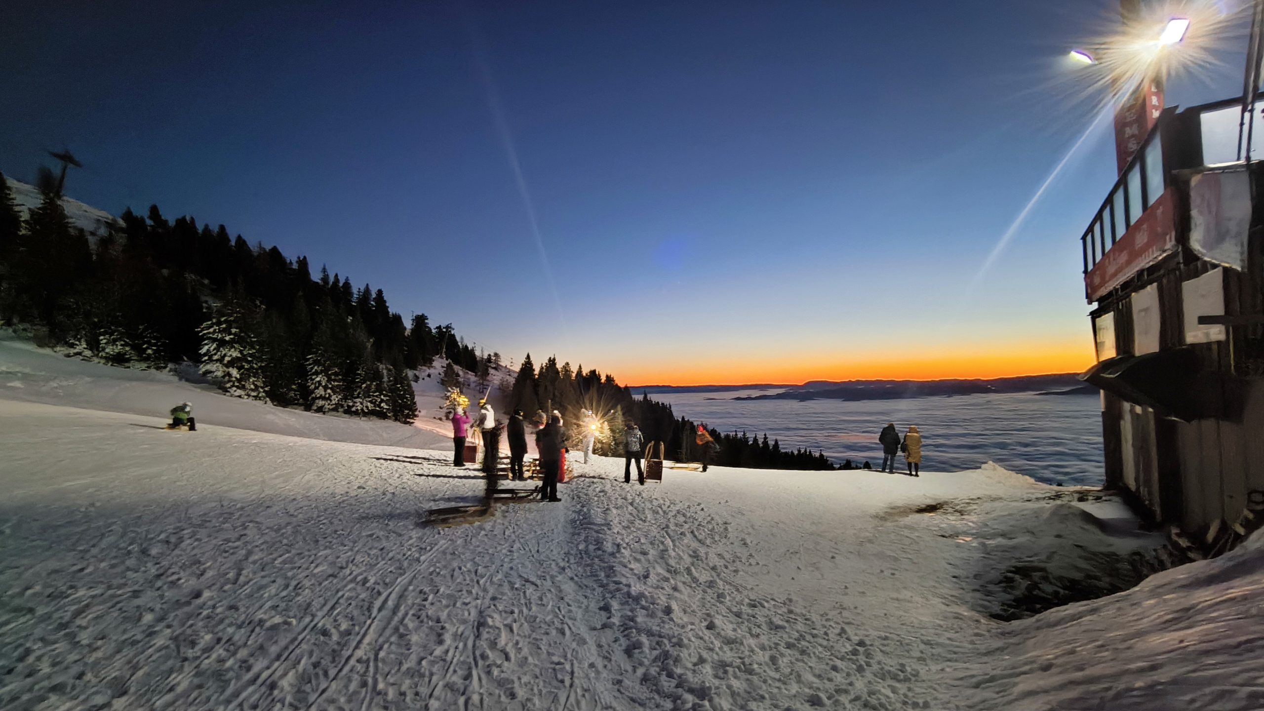 Nočni sankanje na Krvavcu, kam na sankanje po SLoveniji