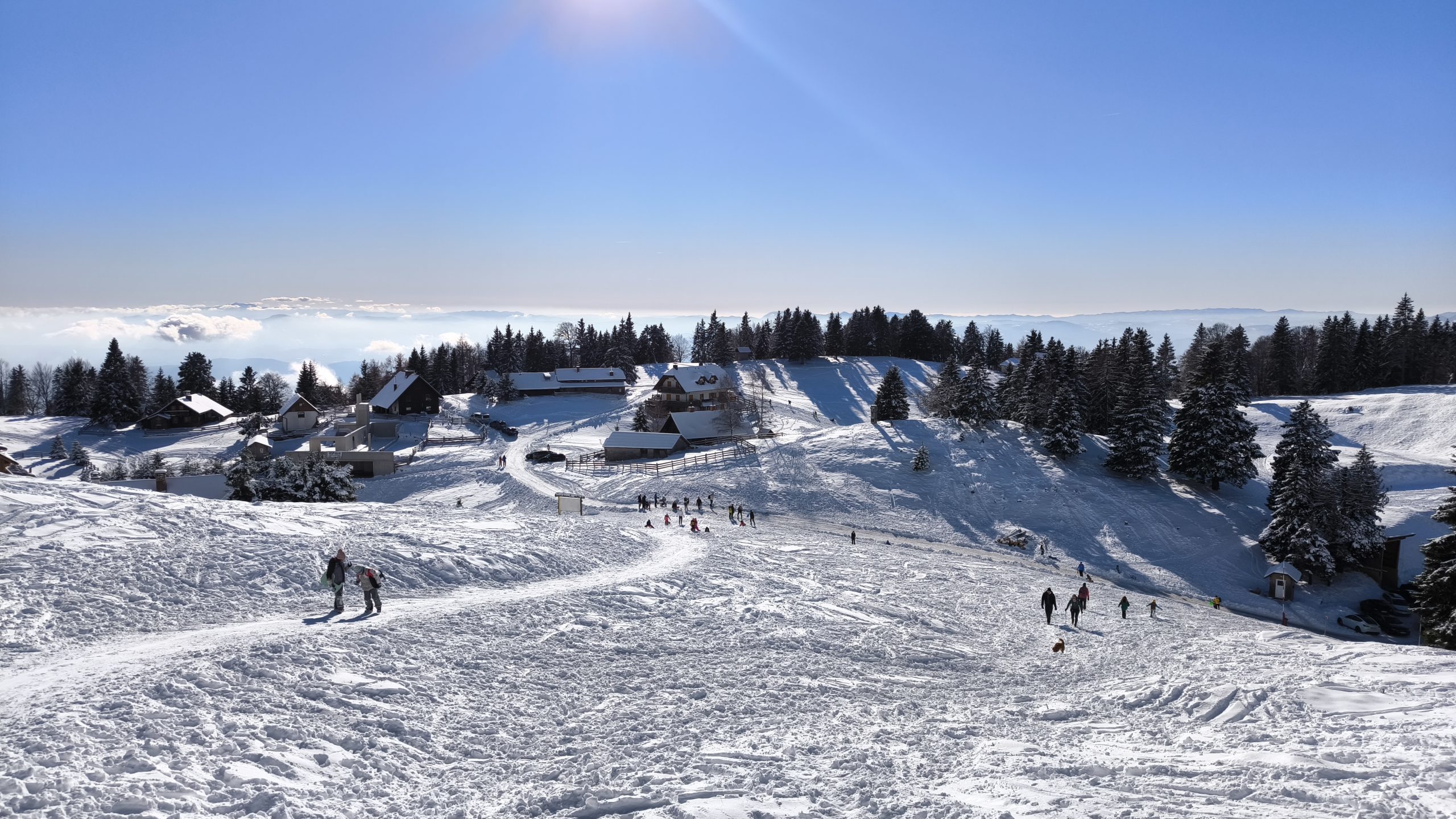 Sankanje Krvavec Planina Jezerca