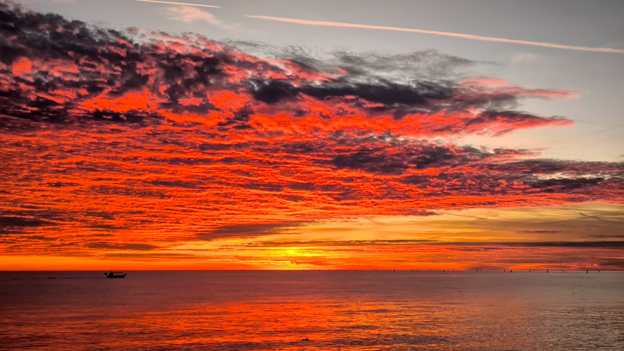Sončni zahod Gradež Grado morje
