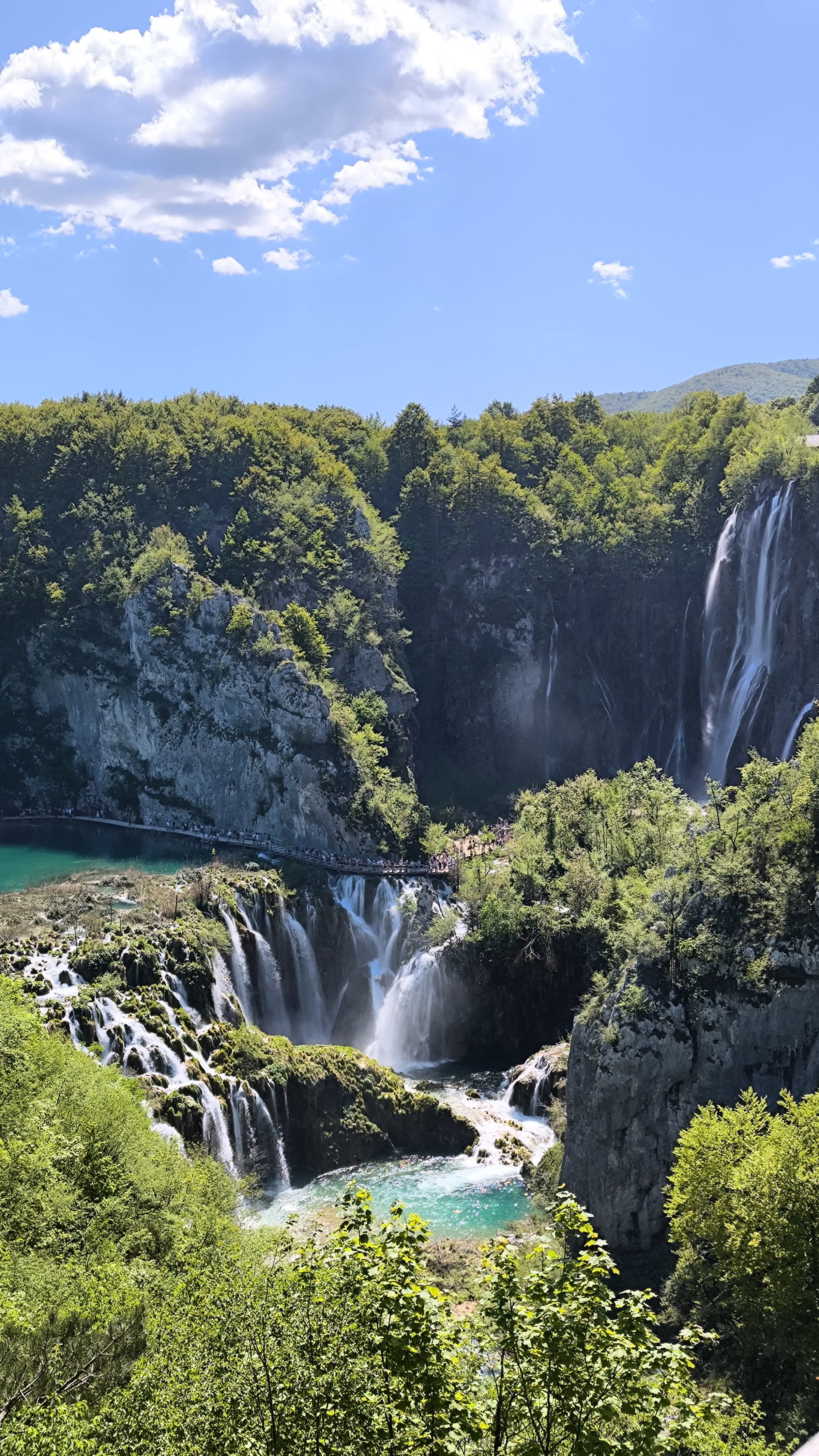 Plitviška jezera Veliki slap razgled s prve razgledne točke