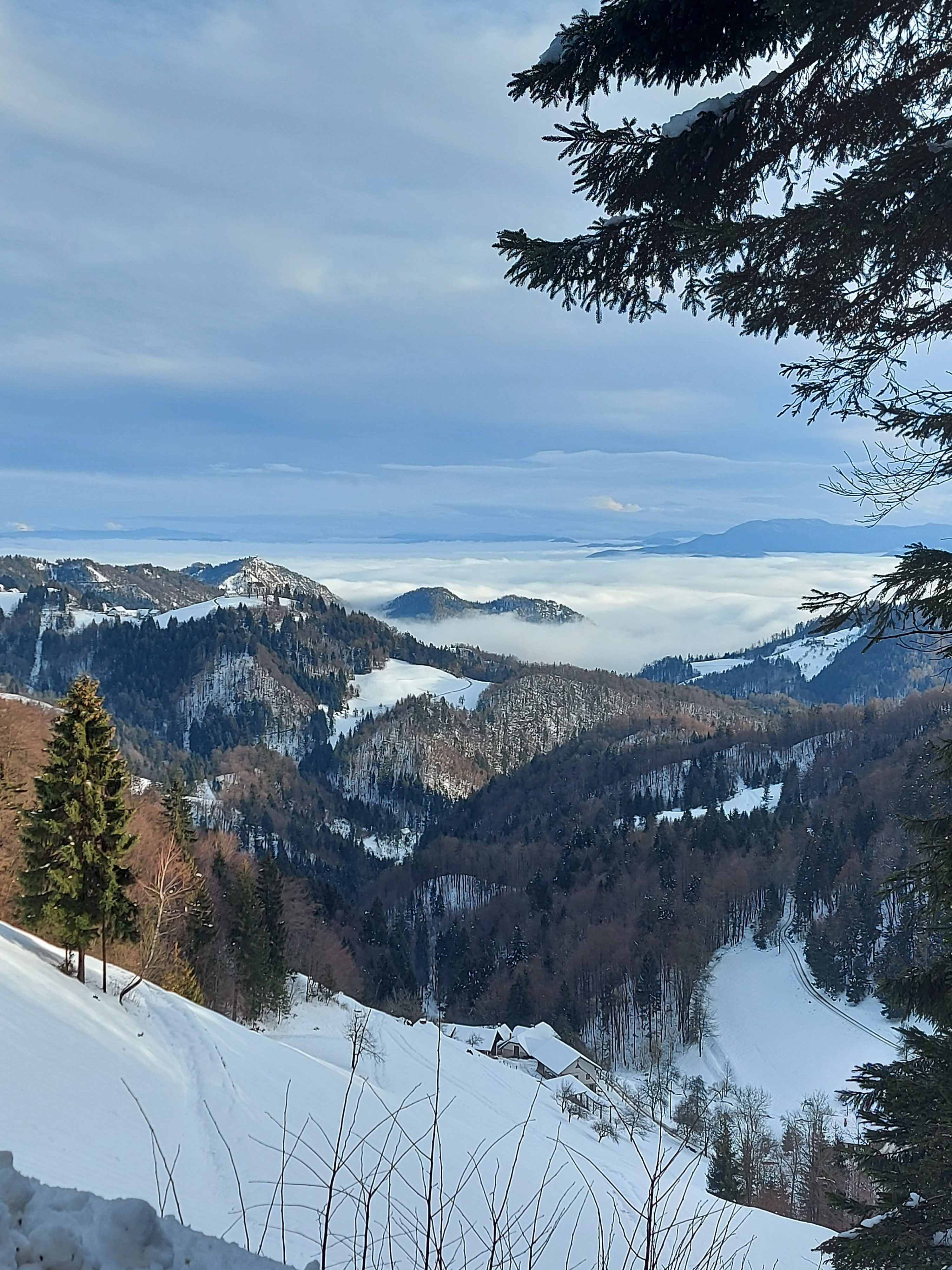 Črni vrh, zimski izlet v Polhograjsko hribovje